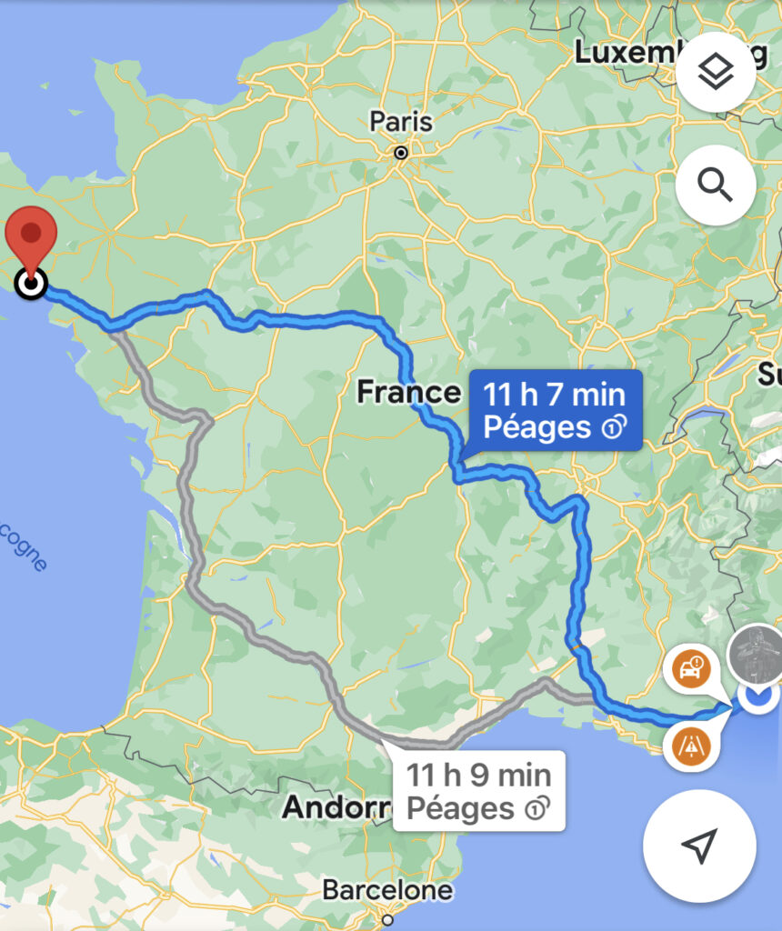 aller-retour nice vannes